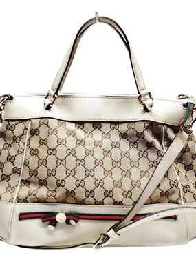 Gucci Handbag Sherry Line GG Coated Canvas.